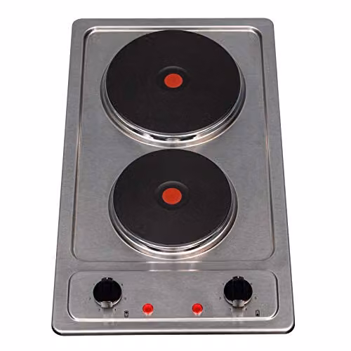 SIA PHP301SS 30cm Stainless Steel 2 Zone Electric Solid Plate Domino Hob in Silver – 5