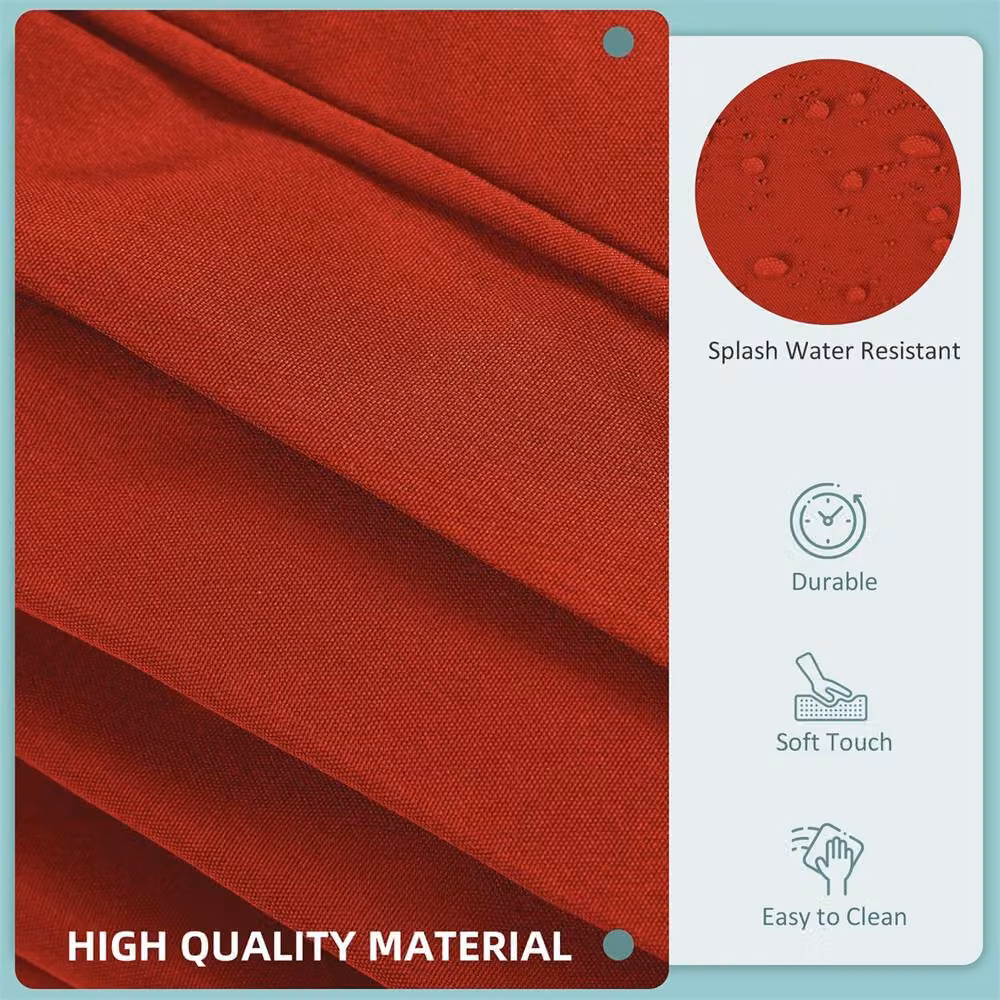 Outsunny Red Polyester Garden Rattan Sofa Cushion Cover, W: 190 cm x D: 100 cm – 3