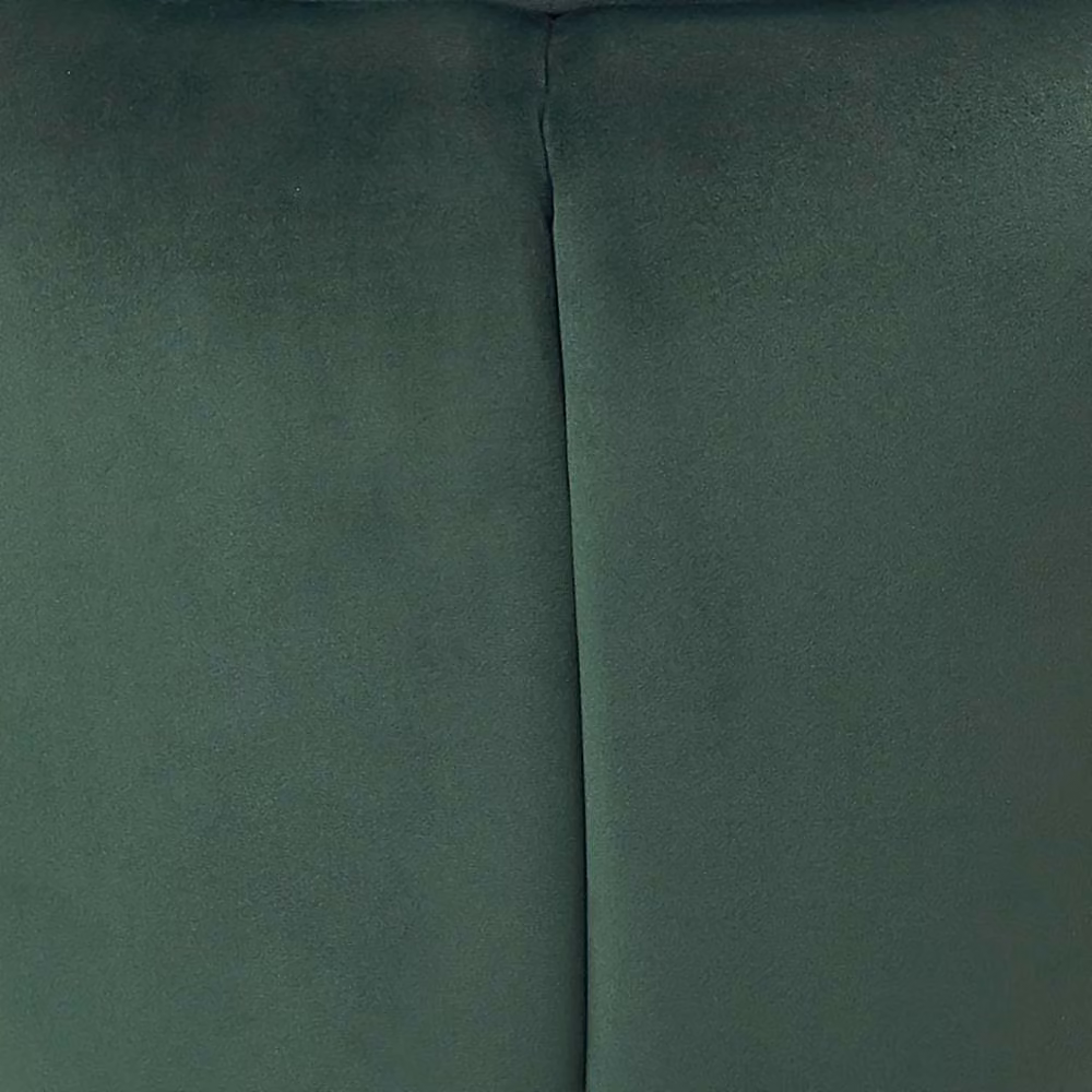 Wyld and Coco Green Velvet Cylindrical Pouffe with Gold Metal Base, W/D/H: 43 x 37 x 43 cm – 5
