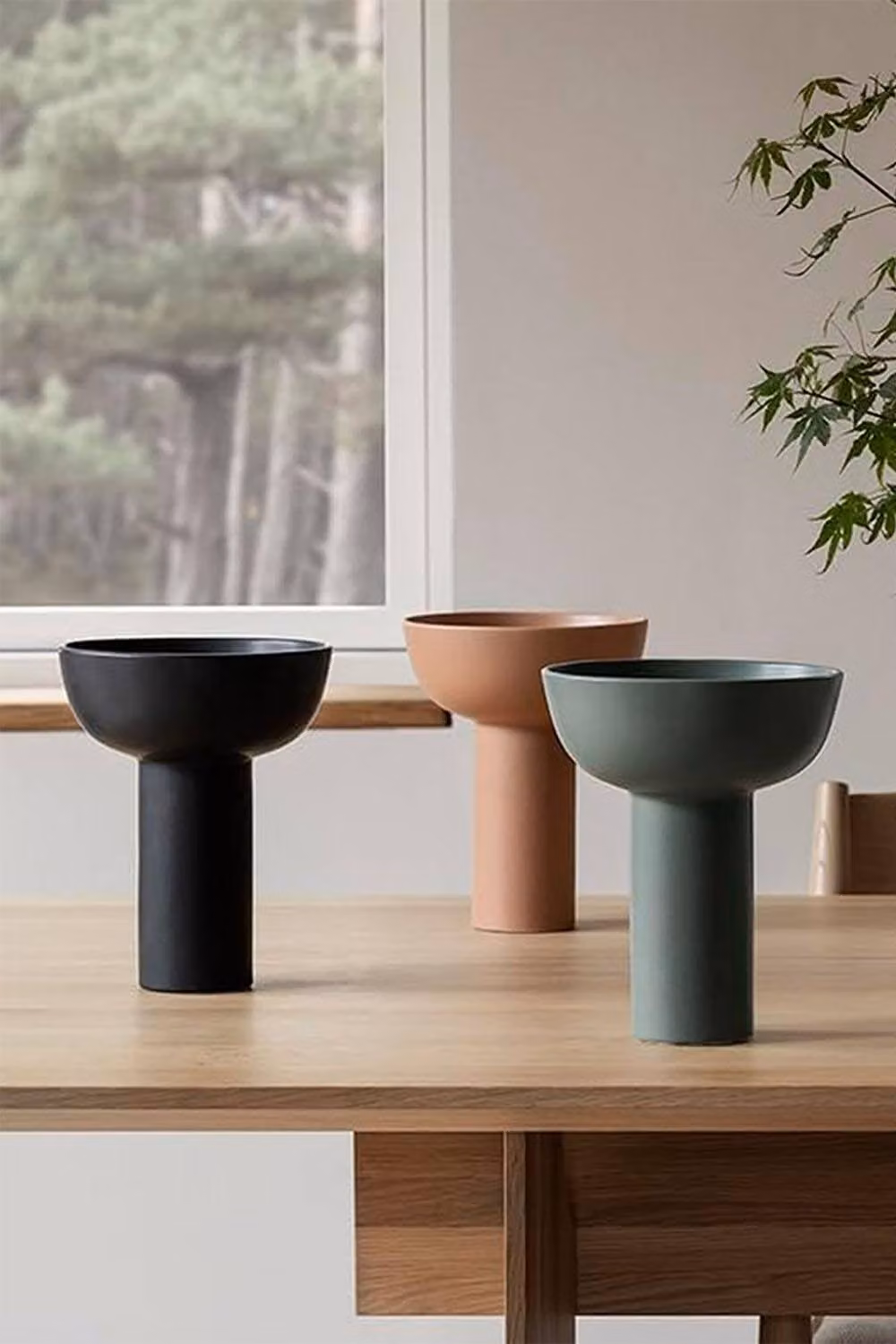 Blomus Miyabi Large Stoneware Vase in Green – 3