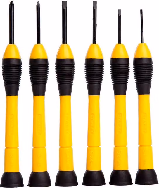 Stanley Precision Screwdriver Set, 6 Pack, Yellow – 1