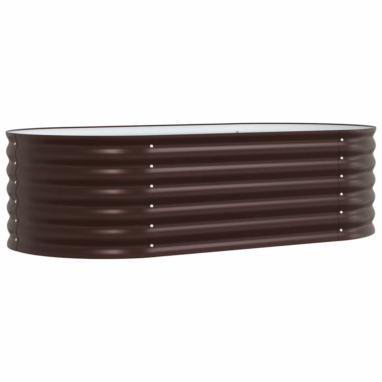 Berkfield Home Garden Brown Galvanised Steel Raised Bed W/D/H: 160 x 80 x 44 cm – 2