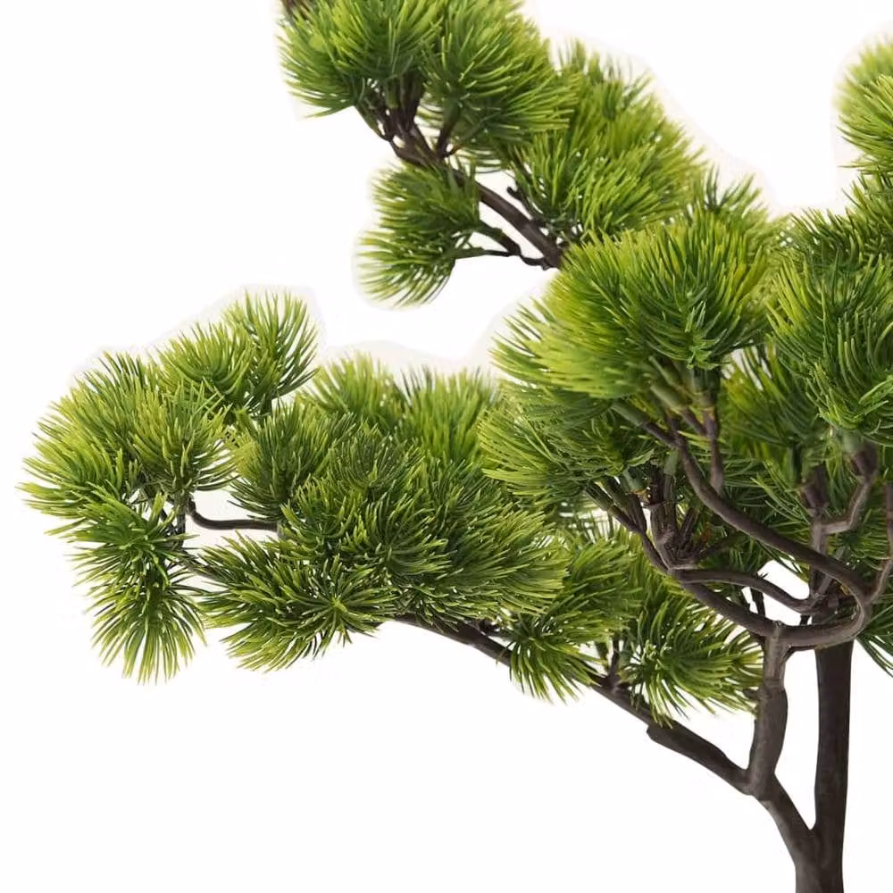 Berkfield Home Realistic Artificial Pinus Bonsai Tree in Black Pot, Green, Height: 60 cm – 3
