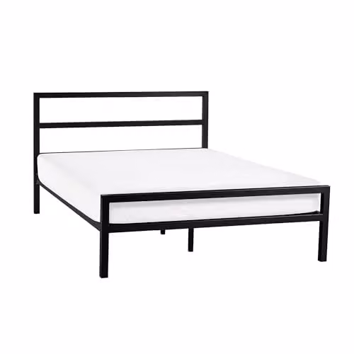 Julian Bowen Soto Modern Metal Bed in Black W/D/H: 120 x 200 x 201 cm