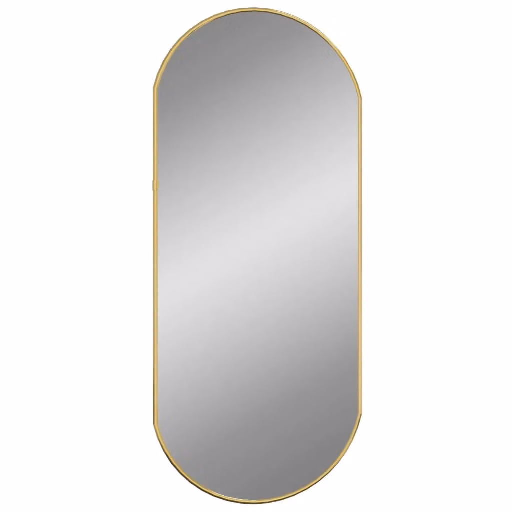 Berkfield Home Oval Wall Mirror in Gold, W: 70 cm, H: 30 cm – 1