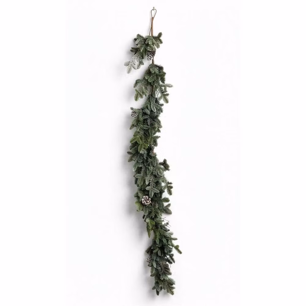 Shatchi Green Cypress Pine Garland with Realistic Pine Cones, 180 cm – 2