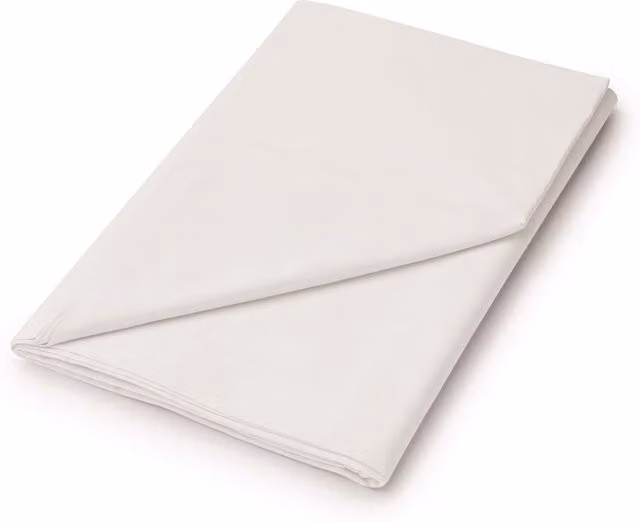 1951 Plain Dye Cotton Percale Single Flat Sheet, Putty