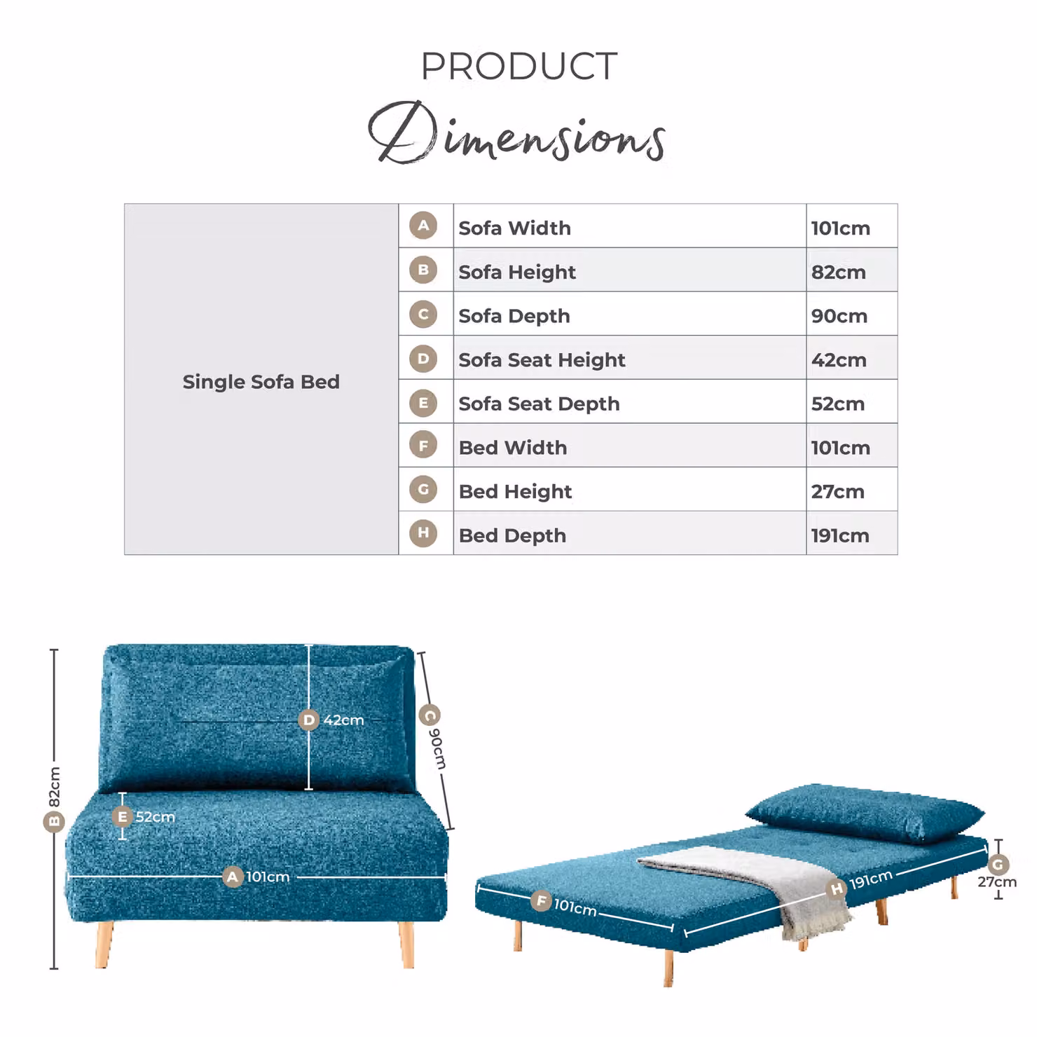 FurnitureboxUK Bobby Dark Grey Single Folding Sofa Bed Chair with Solid Wood Frame – 2