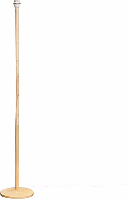 ValueLights Modern Brown Wood Floor Lamp Base with E27 Cylinder Design