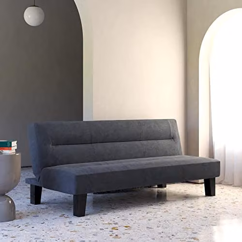 DHP Furniture Kebo Grey Velvet Sofabed, D/W/H: 81 x 175 x 73 cm – 3