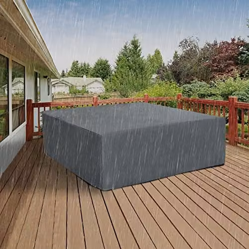 Outsunny Grey Water-Repellent Outdoor Garden Furniture Sofa Set Cover, W: 192 cm – 2