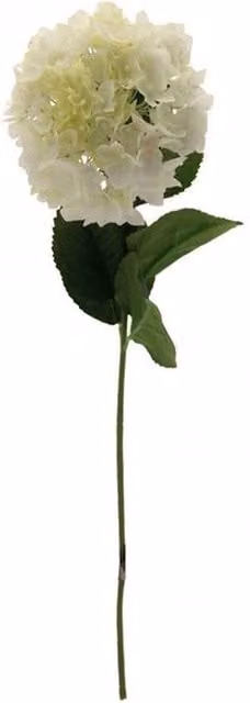 Kingsbury Gifts Artificial Silk Hydrangea Single Stem in Beige and White