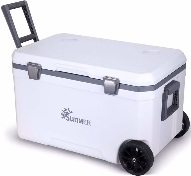 NETTA 70L White Plastic Cooler Box with Clip Closure