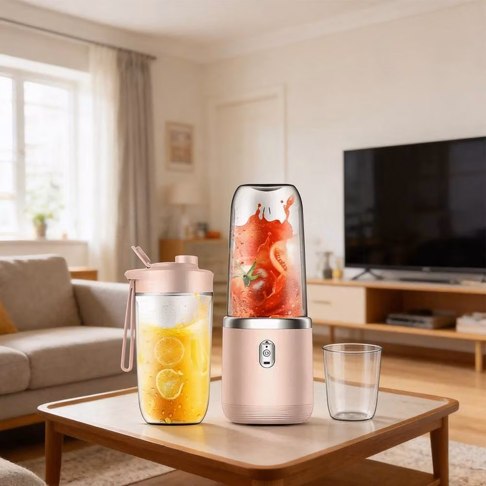 FLAVORA Personal Blender and Smoothie Maker in Blue and Pink with USB Charging – 3