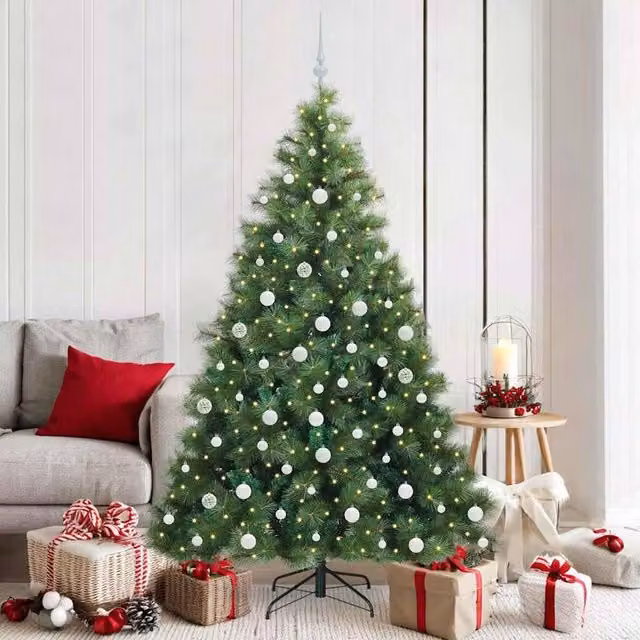 Berkfield Home Artificial Green Christmas Tree with 300 LEDs, Height: 180 cm – 1
