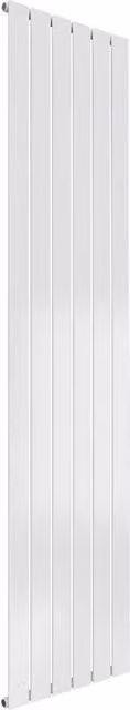 Bathroom Kingdom Flat White Single Flat Panel Vertical Steel Radiator H: 180 cm, W: 44 cm