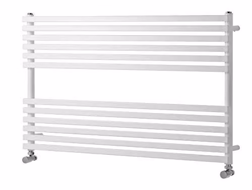 TowelRads Oxfordshire Horizontal Designer Towel Rail, White, W: 100 cm, H: 60 cm