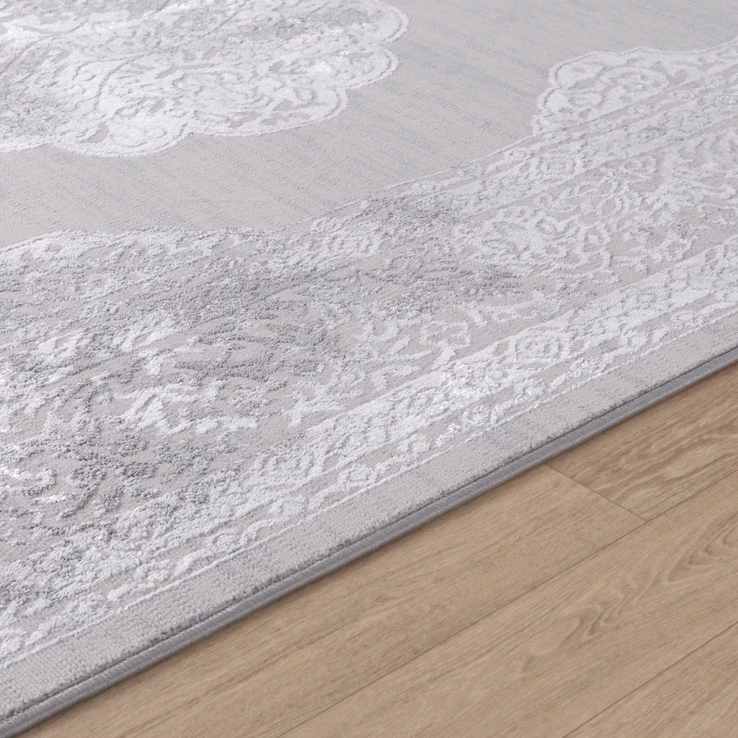 Livabliss Lustro Vintage Boho Abstract Rug in Beige, Grey and White, W: 120 cm, L: 170 cm – 3