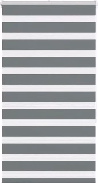 Berkfield Home Zebra Blind in Dark Grey, W: 80 cm, H: 150 cm – 1