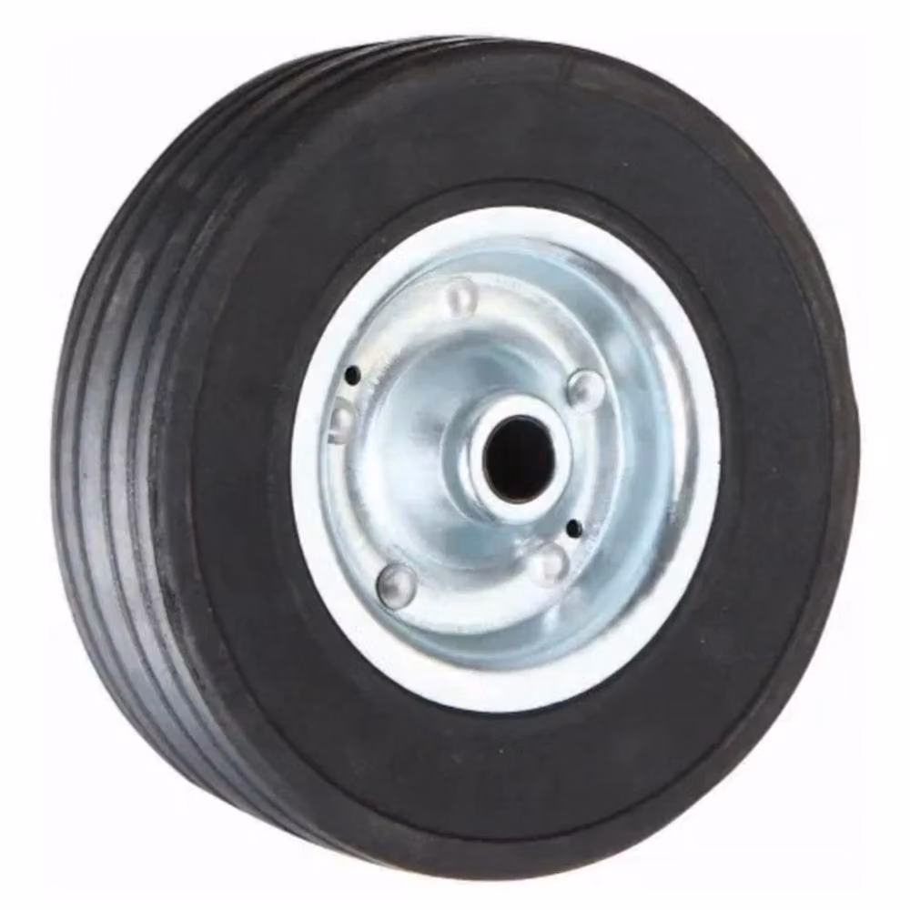 Nordara Heavy Duty Solid Jockey Wheel for Caravans, Trailers and Horseboxes, Black, Diameter: 220 mm, Width: 65 mm – 5