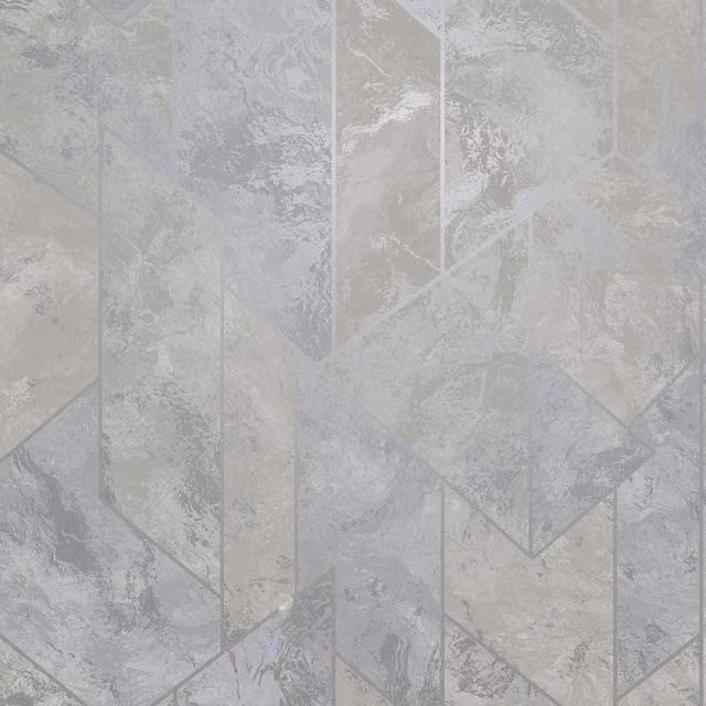 Holden Decor Zarci Grey Abstract Geometric Modern Vinyl Wallpaper