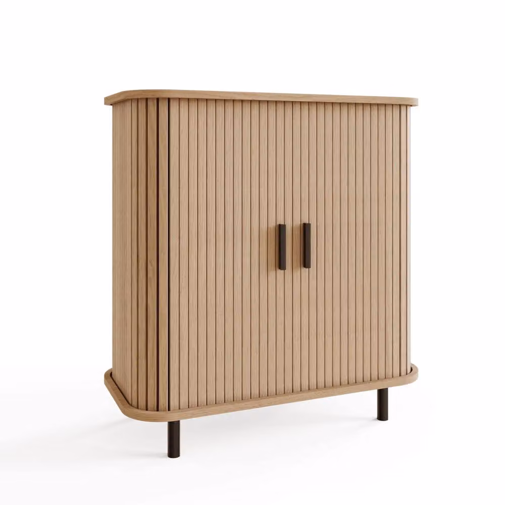 GFW Omari Compact 2 Door Sideboard in Light Oak – 2