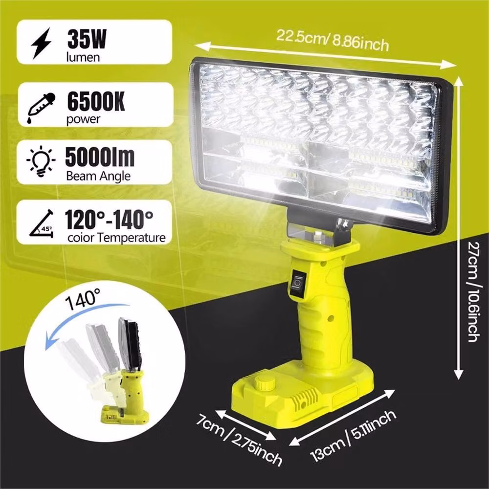 Nordara Rechargeable LED Work Light Flashlight in Yellow – 5