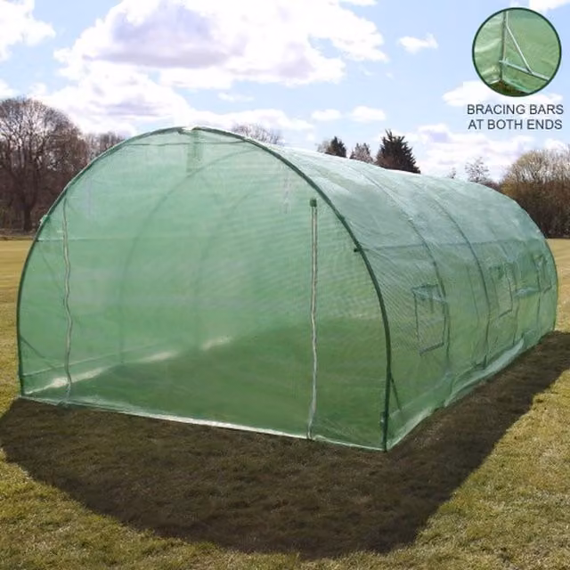 Monstershop Green Polytunnel W/D/H: 6 x 3 x 2 m