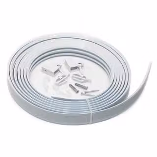 New Edge Blinds White Coiled PVC Curtain Track, 350 cm