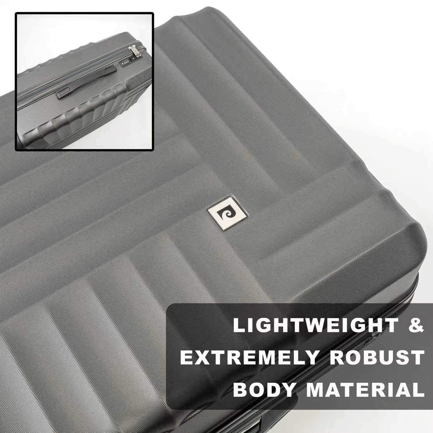 Pierre Cardin Soleil 22 inch Wheeled Hard Sided Cabin Suitcase with TSA Lock in Charcoal Grey – 7
