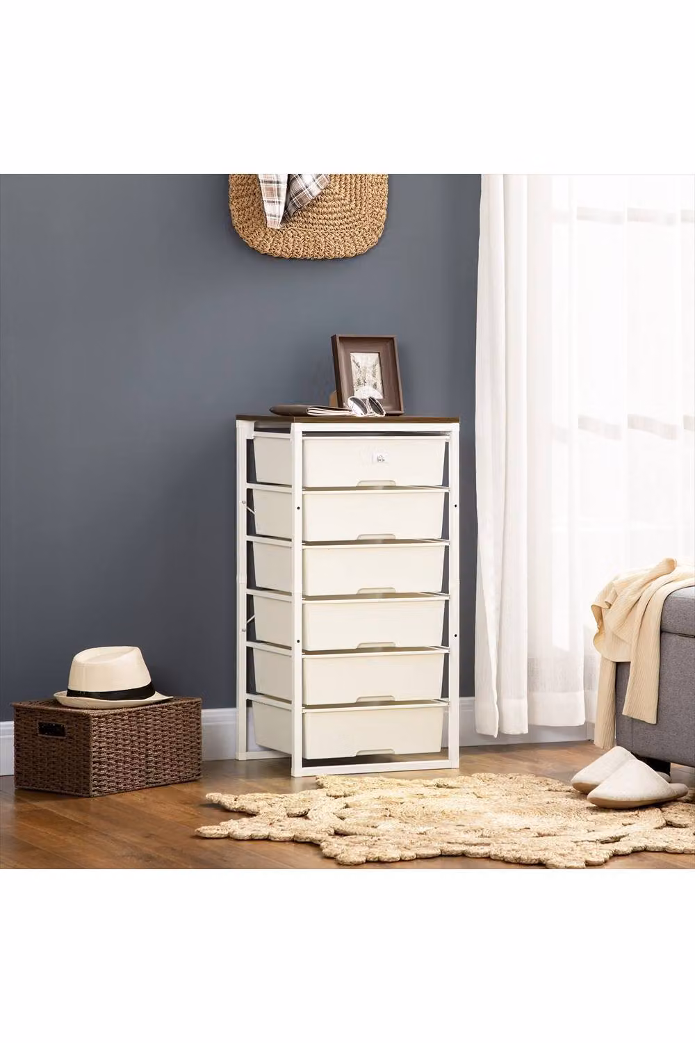 ERGOVEXA Modern White Wall Mounted Bedroom Chest of Drawers – 2