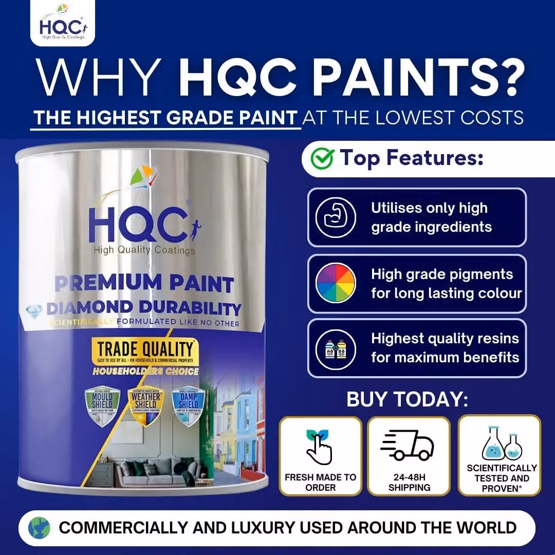HQC PAINTS Grey Masonry Touch Up Paint, 1 l – 5