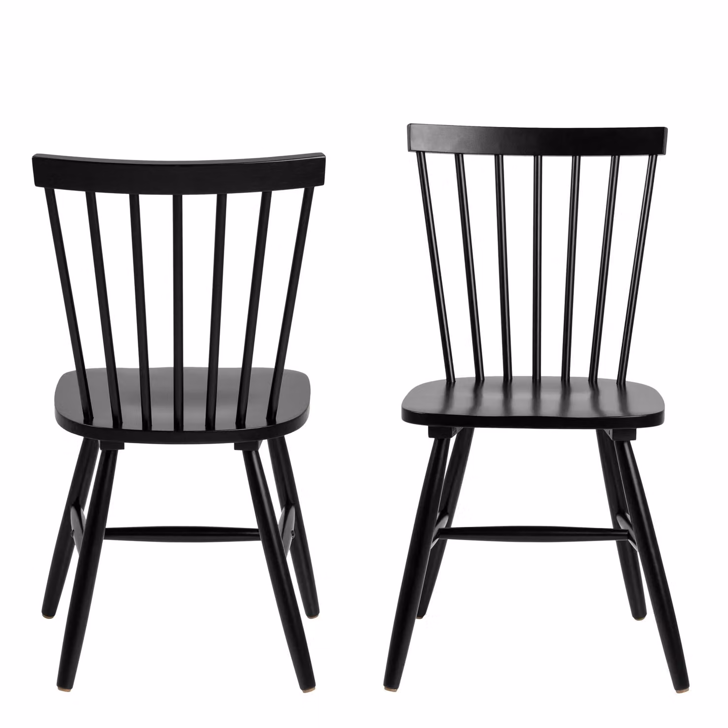 Furniture To Go Riano Dining Chairs Set of 2 in Black, Scandinavian Style Birch Wood, H: 86 x W: 50.5 x D: 49.5 cm – 6