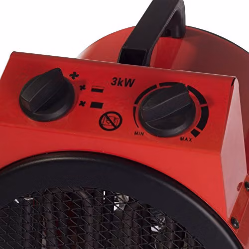 Igenix IG9301 Industrial Drum Fan Heater with Thermostat and Overheat Protection, 2500 W, Red – 3