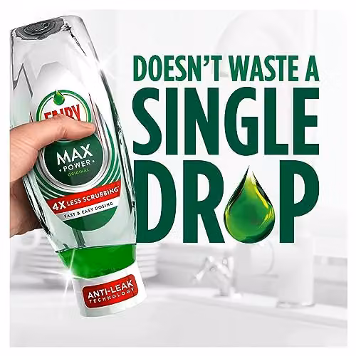 Fairy Max Power Washing Up Liquid Original 730 ml Green – 4