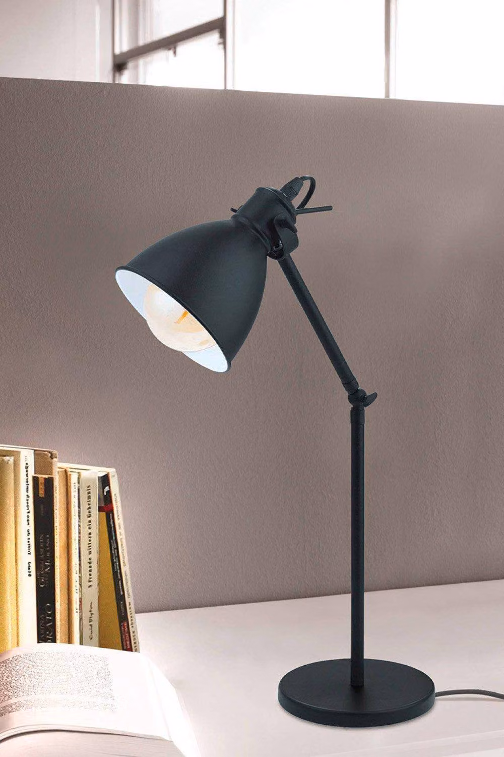 Eglo Priddy Metal Task Table Lamp in Black – 2