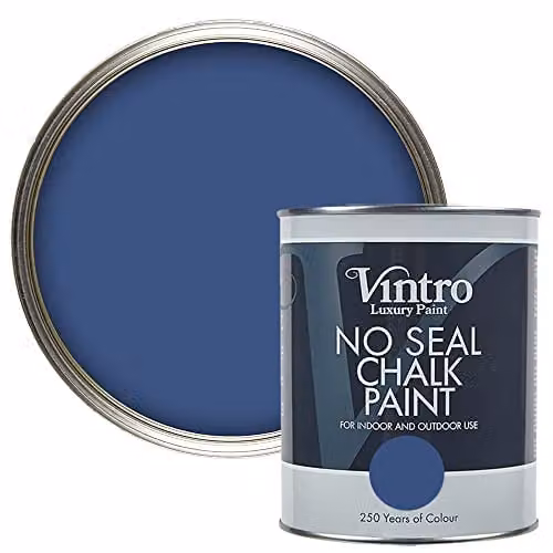 Vintro No Seal Chalk Paint in Paris Blue, 1 Litre