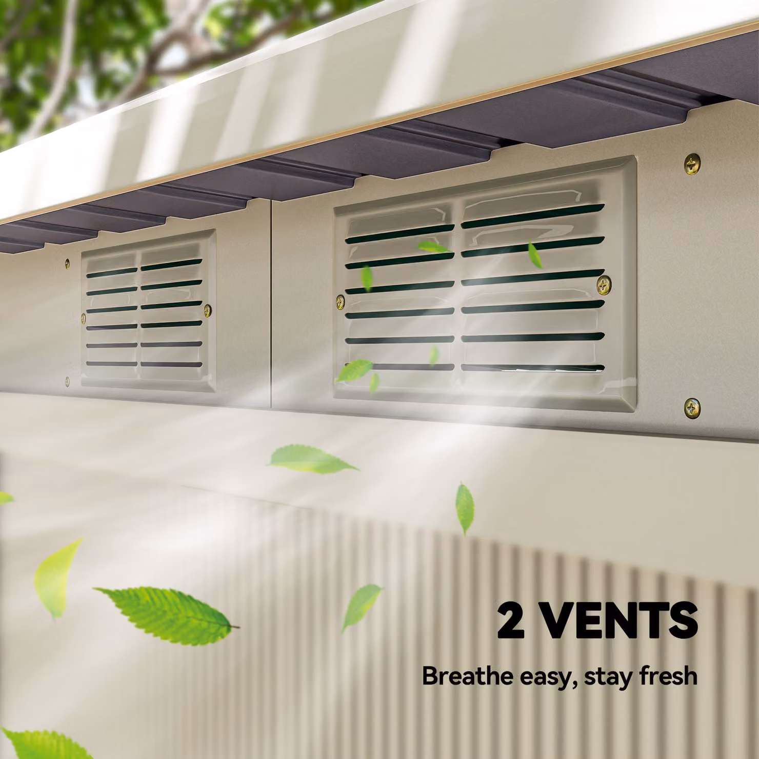 Outsunny Metal Pent Garden Storage Shed with Sliding Doors and Window, Grey, W/D/H: 274.32 x 116.0 x 158.0 cm – 6