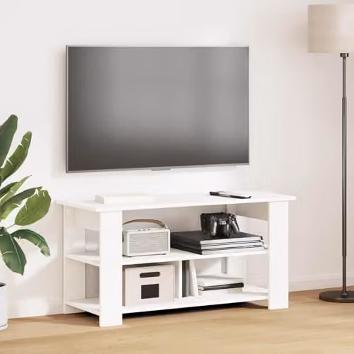 vidaXL Modern White TV Stand W/D/H: 100 x 40 x 50 cm – 2