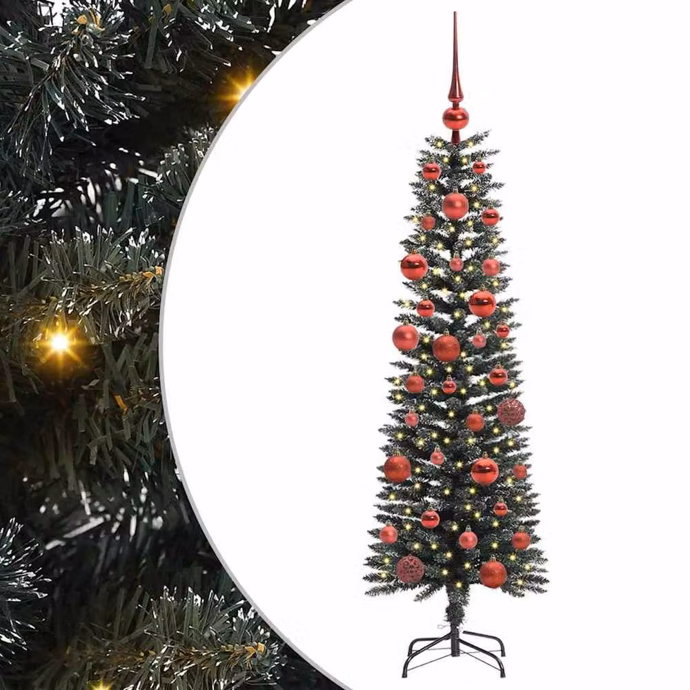 Berkfield Home Artificial Green Christmas Tree with 150 LEDs, H 150 x W 43 x D 43 cm – 2