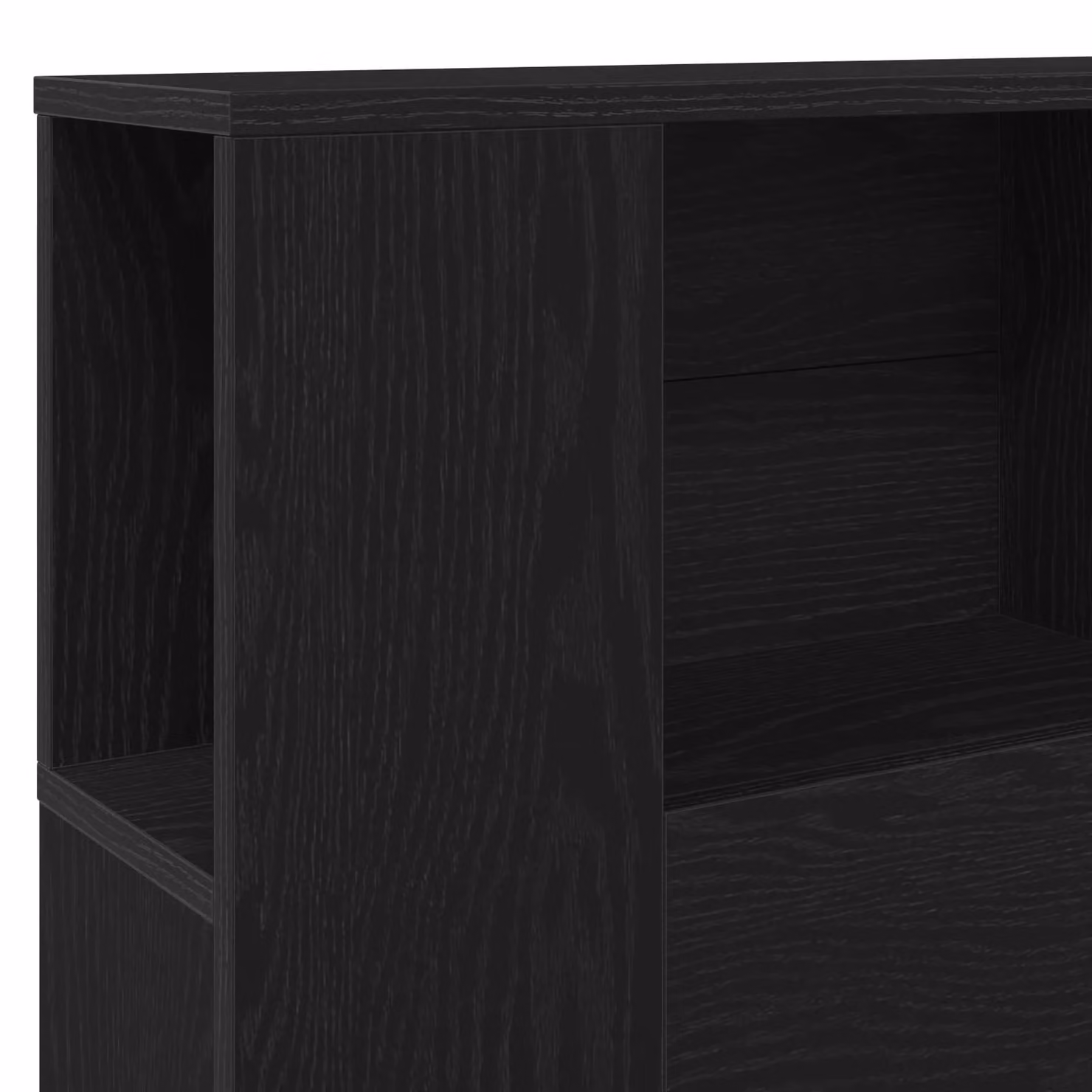 Berkfield Home Black Oak Headboard Cabinet, W: 120 cm, D: 19 cm, H: 104.5 cm – 3