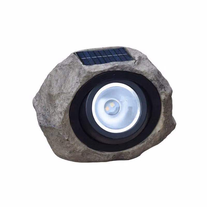 Leaper Solar Powered LED Outdoor Decorative Lights in Grey Simulated Stone for Garden and Patio – 3