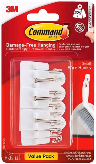 Command White Wire Hooks