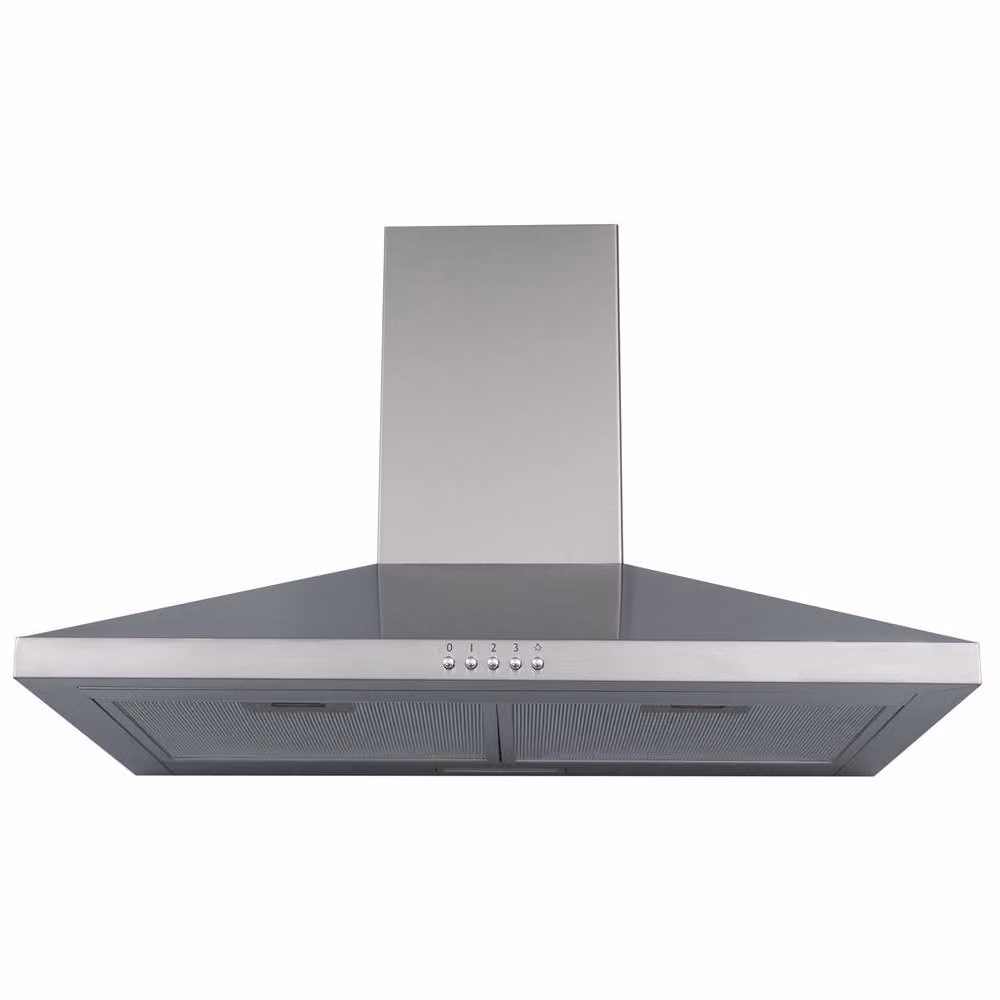 SIA Silver Stainless Steel Wall Mounted Chimney Cooker Hood Extractor with Activated Carbon Filter, W: 70 cm, D: 49 cm, H: 66 cm – 3
