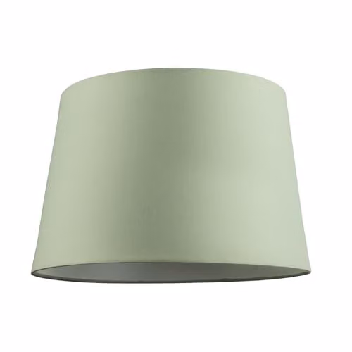 Happy Homewares Modern Green Cotton Fabric Cylinder Drum Lampshade with White Inner Lining, W/D/H: 30 x 30 x 20 cm – 1