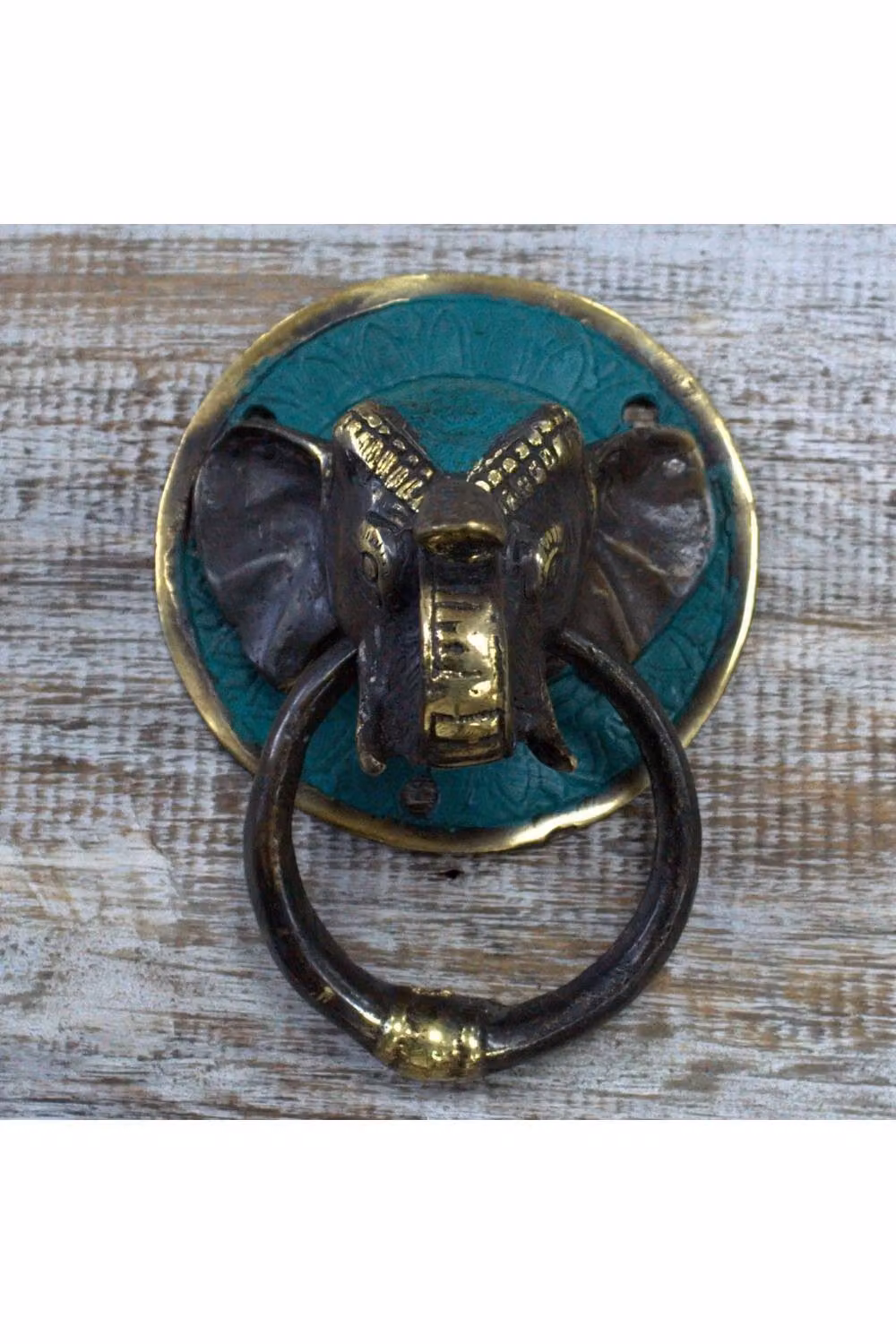 KDMD Elephant Head Brass Door Knocker in Gold – 2