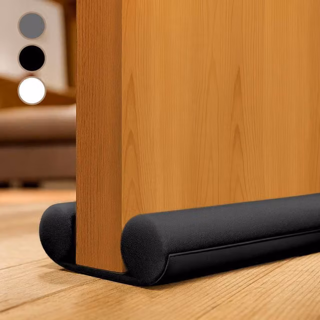 Volila Double Sided Non-Adhesive Door Bottom Draught Excluder, Black