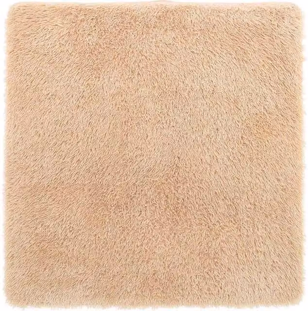 Berkfield Home NAVARRA Shaggy High Pile Rug, Beige, W/D: 160 x 160 cm