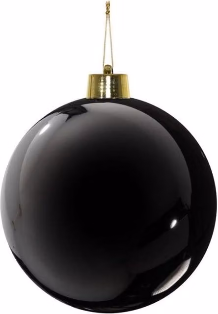 KDMD Black Shiny Shatterproof Christmas Bauble, Diameter: 20 cm – 1
