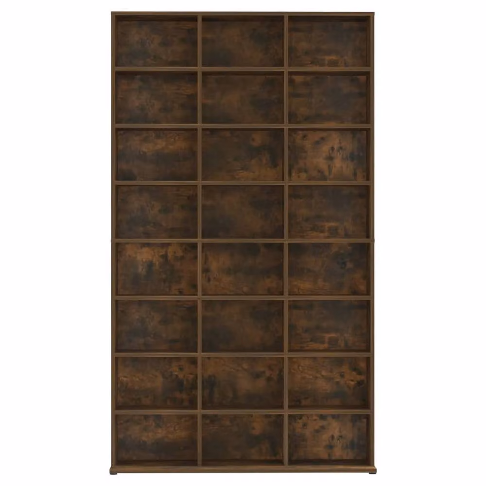 Berkfield Home CD Cabinet in Smoked Oak Brown, W/D/H: 102 x 23 x 177.5 cm – 3